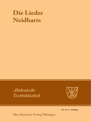 cover image of Die Lieder Neidharts